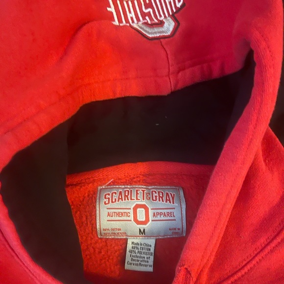 #200 Ohio State buckeyes Scarlet and gray college hoodie - Picture 7 of 15